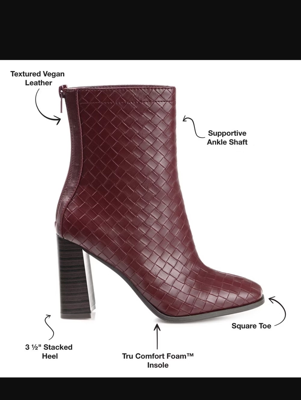 New w/Box Journee Collection Brielle Tru Comfort Block Heel Mid-Calf Zip Booties - Picture 2 of 10